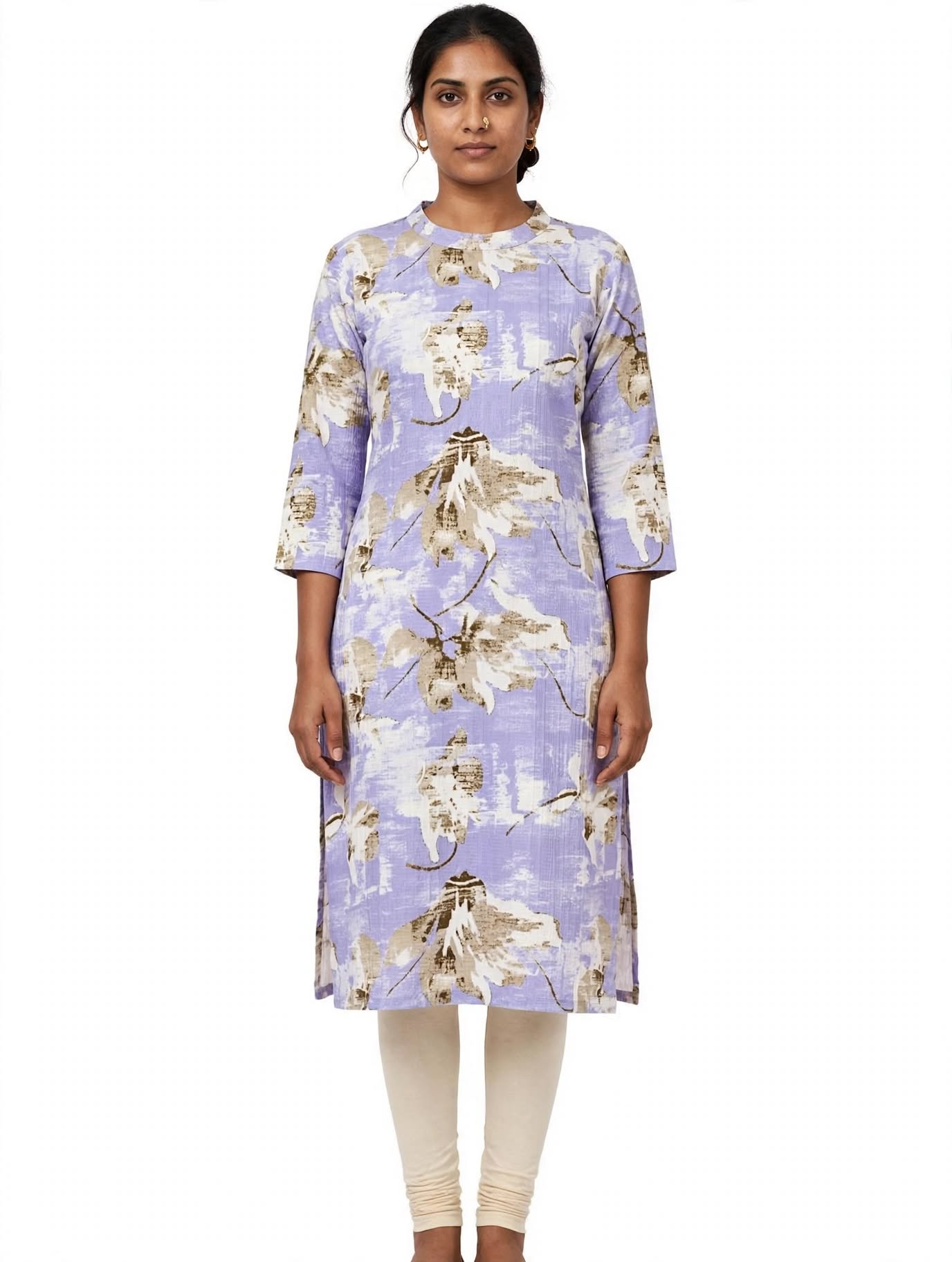 Sugarcane Print Staightcut woman kurta - Style 2