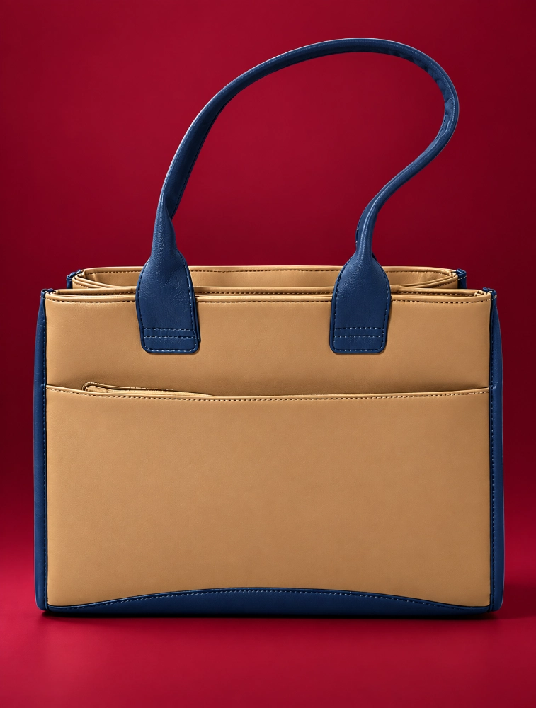 Lupine Premium Beige Polyurethane Hand Bags For Women