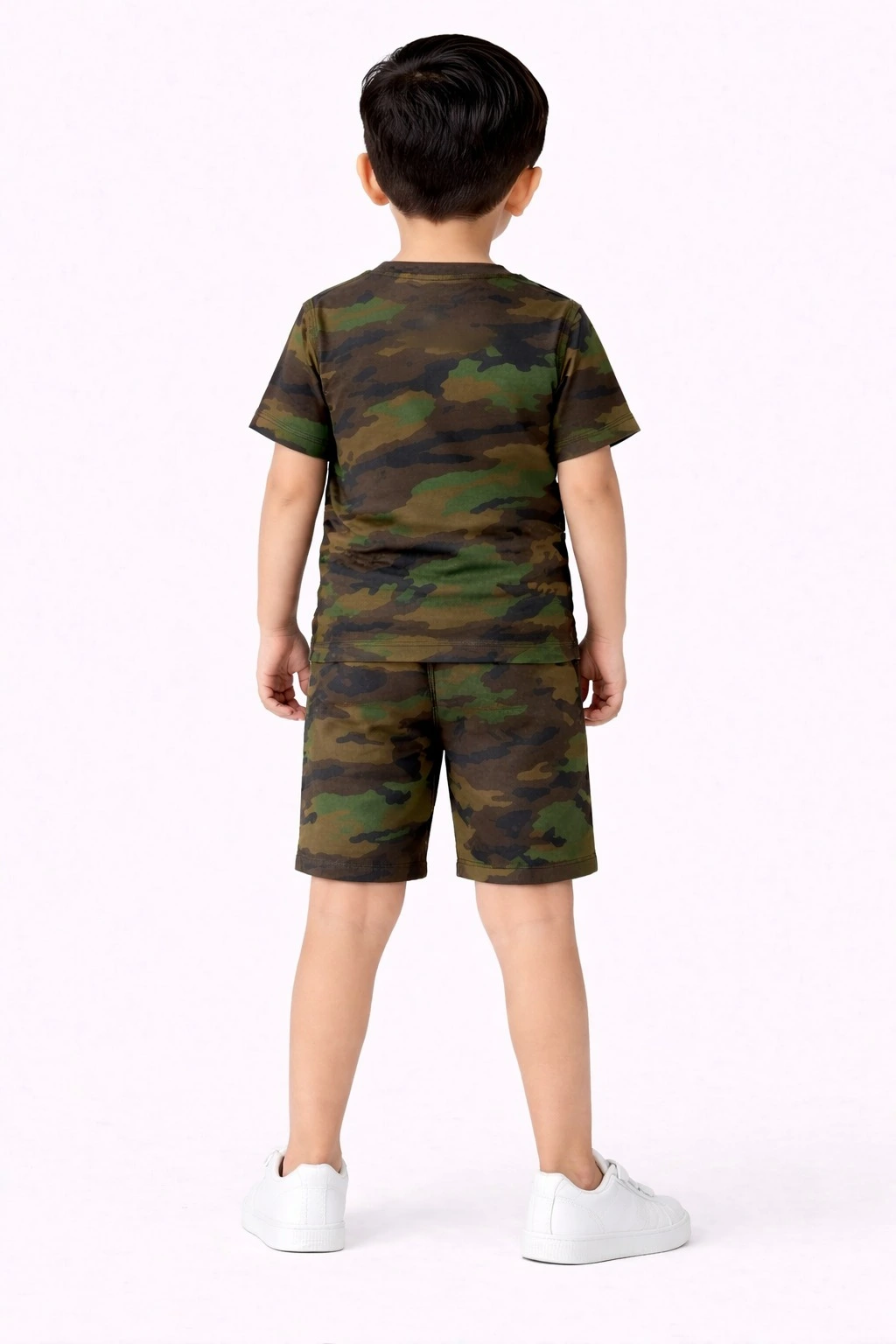 Camouflage Boys Half Sleeve Printed Co ord Sets