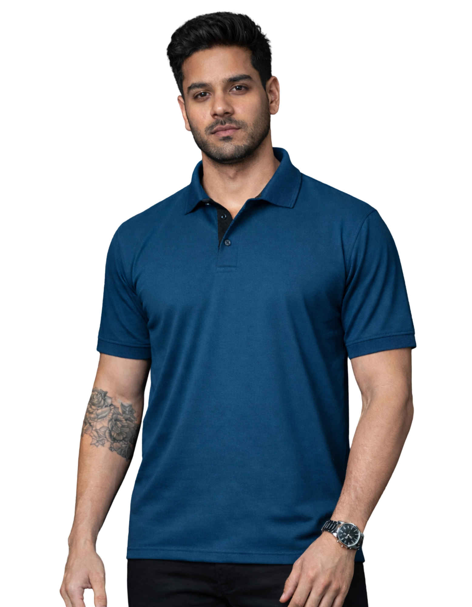 Petrol Blue Premium Mars Polo Half Sleeve 200GSM Tshirts