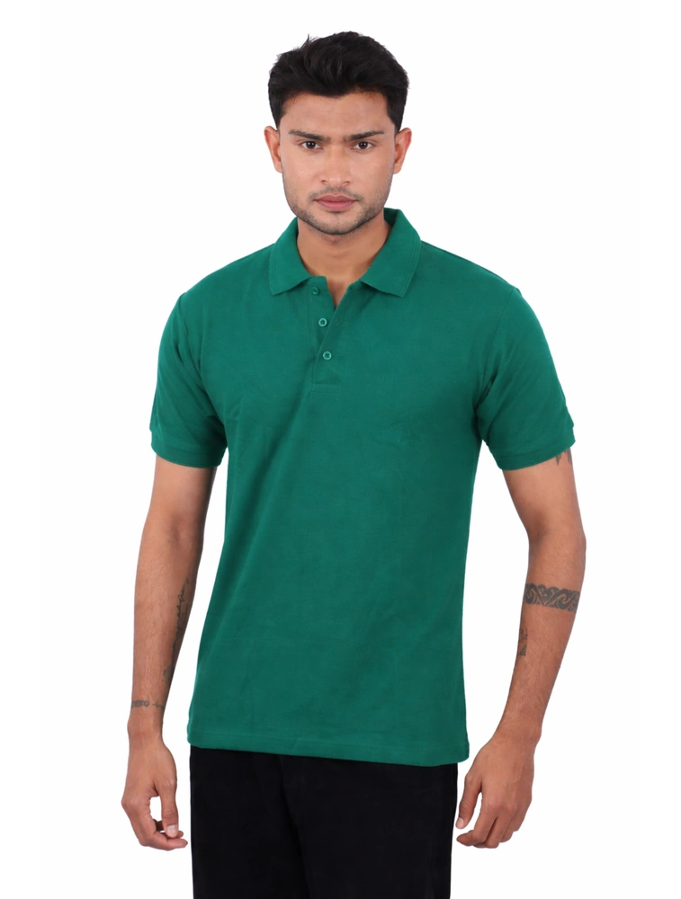 Teal Cotton Polo Half Sleeve  240 GSM Tshirts