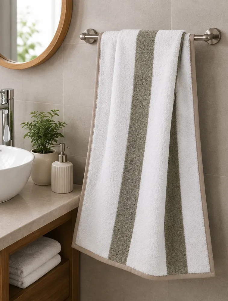 Beige Habitude Microfiber Premium Bath Towel