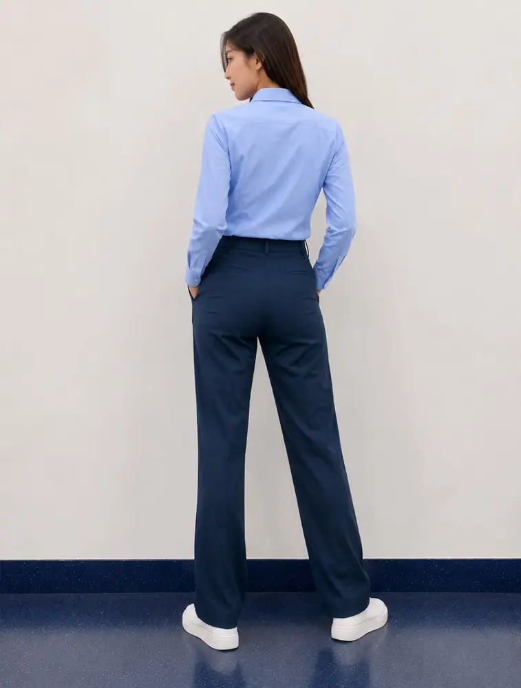 Navy Blue and Sky Blue Womens Uniform set