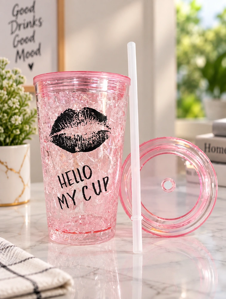 Pink Cool Sip Textured Tumbler