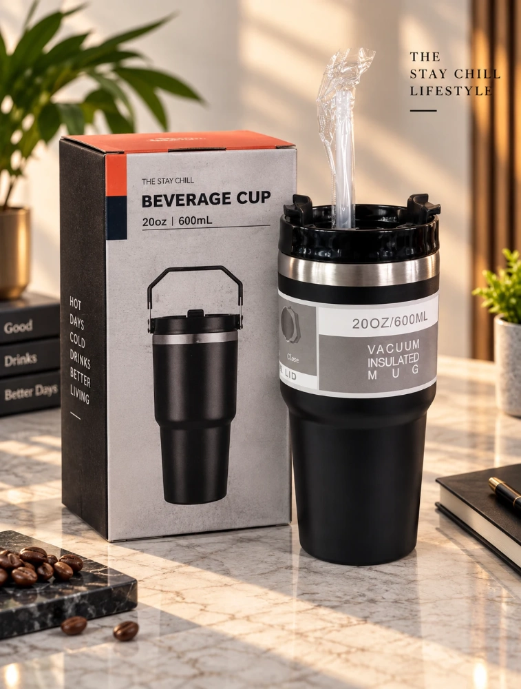 Beverage Cup Or Tumbler Black 600ML