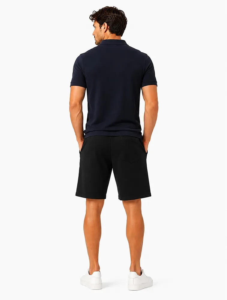 Black Men Cotton Casual Shorts