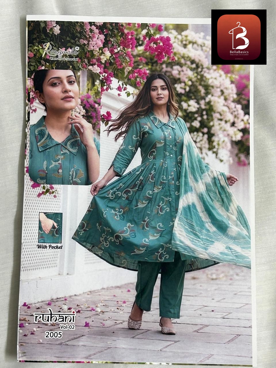 Premium 3 PC's Coller Neck  Kurties Set  - Style 1