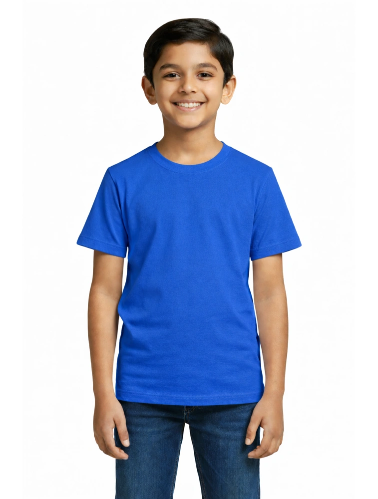 Royal Blue Kids Cotton Round Neck 180GSM Half Sleeve Tshirts