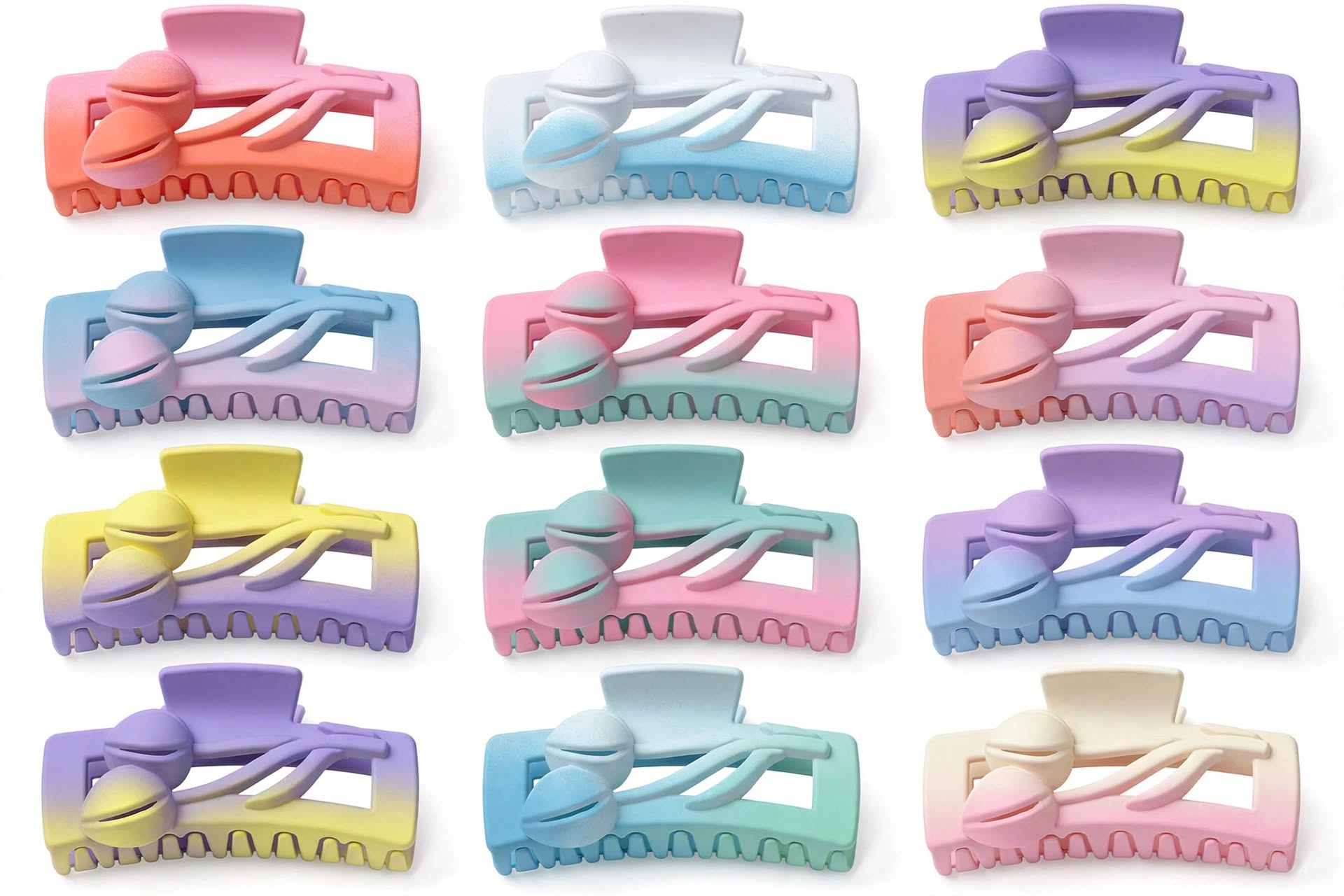Korean Muti color Trendy Hair Clip (12PC)