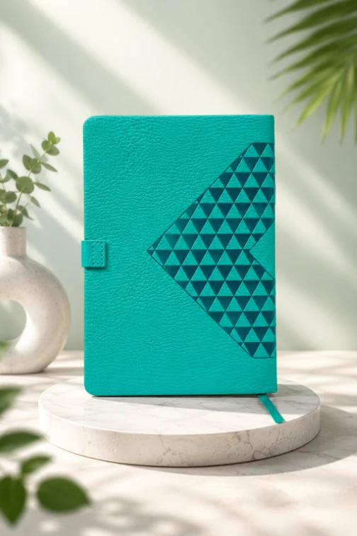 Electric Green Diamond Texture Magnetic Diary