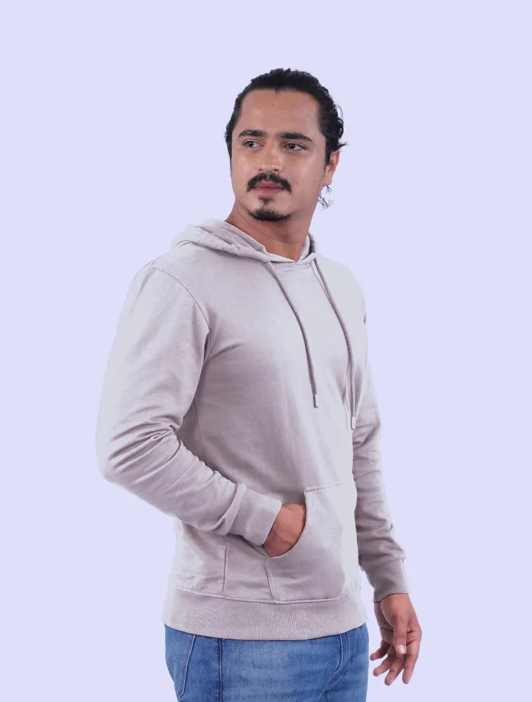 Grey Cotton Hoodie without Zipper 300GSM