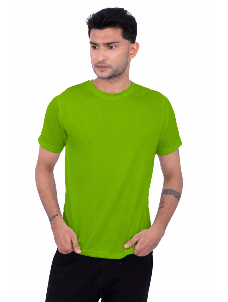 Grass Green Polyester Round Neck&nbsp;140GSM Tshirts