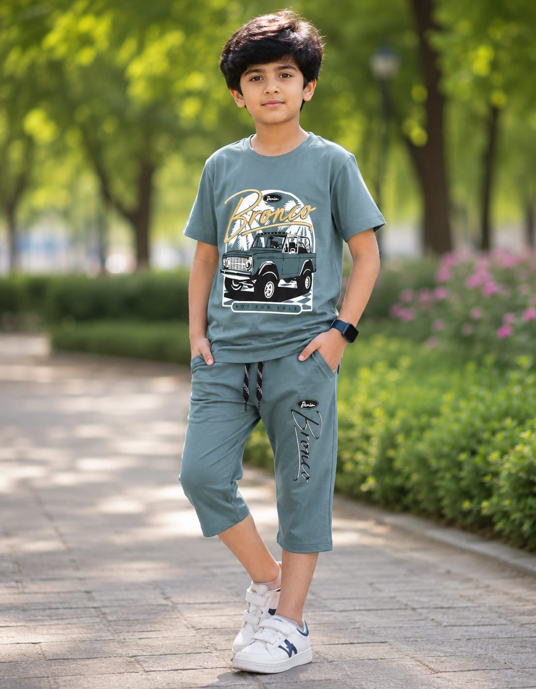 Boys Cotton 3/4 Set (Bio Wash )  - e58f1d75 6336 4749 a27e 0224319621f0