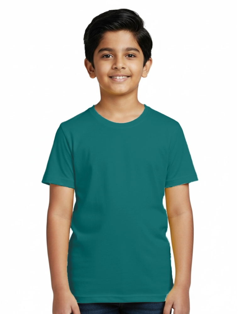 Teal Kids Polyester 140GSM Round Neck Tshirt