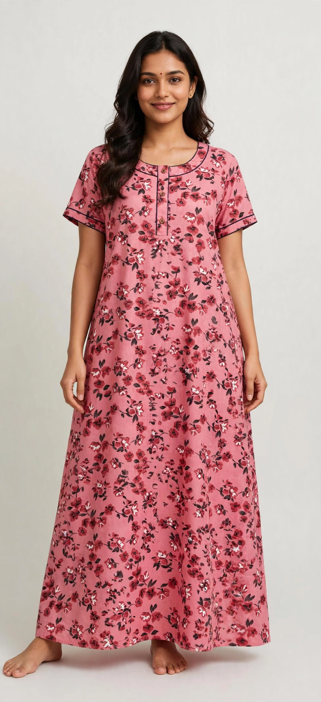 Women's Premium -Nighty with Centre zip - Style 9