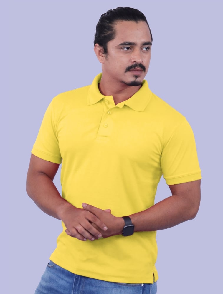 Yellow Dri Fit Mars Polo Half Sleeve 200GSM Tshirts