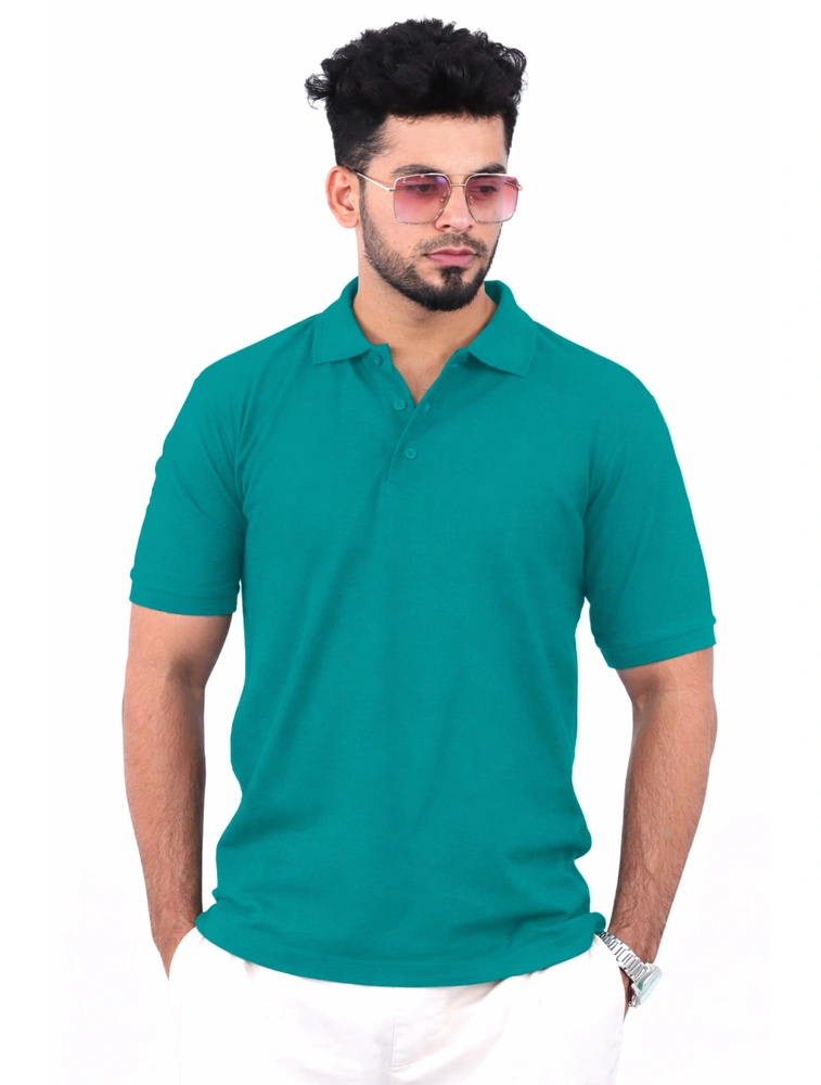 Teal Premium Cotton Polo 240GSM T-Shirts