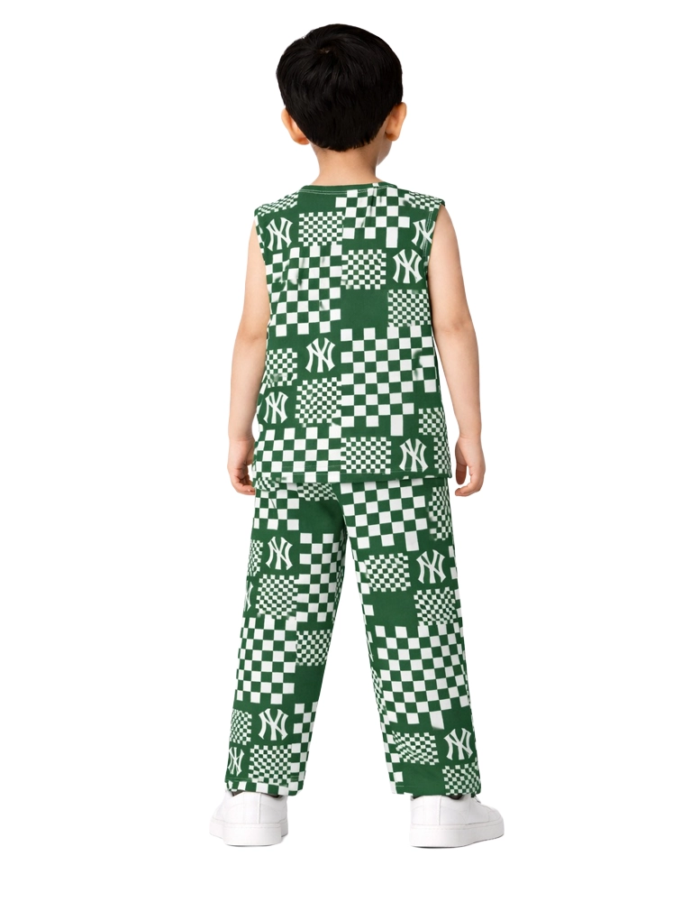 Green Boys Printed Lounge Sets