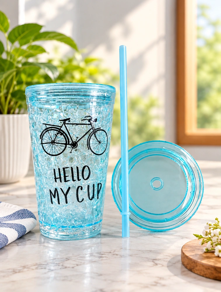 Light Blue Cool Sip Textured Tumbler