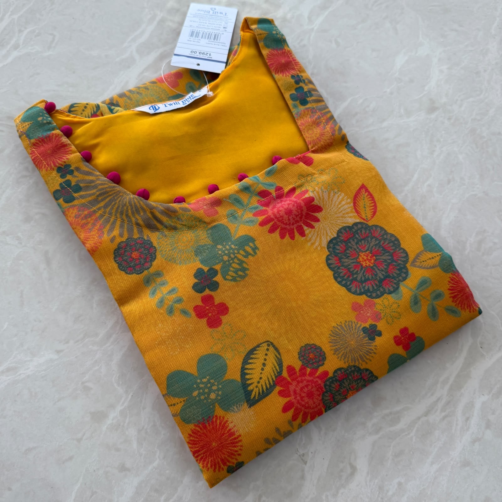 Digital Tissue Kurti with lining  - e006924f 3fea 4c74 95f9 537e9c65cdcc