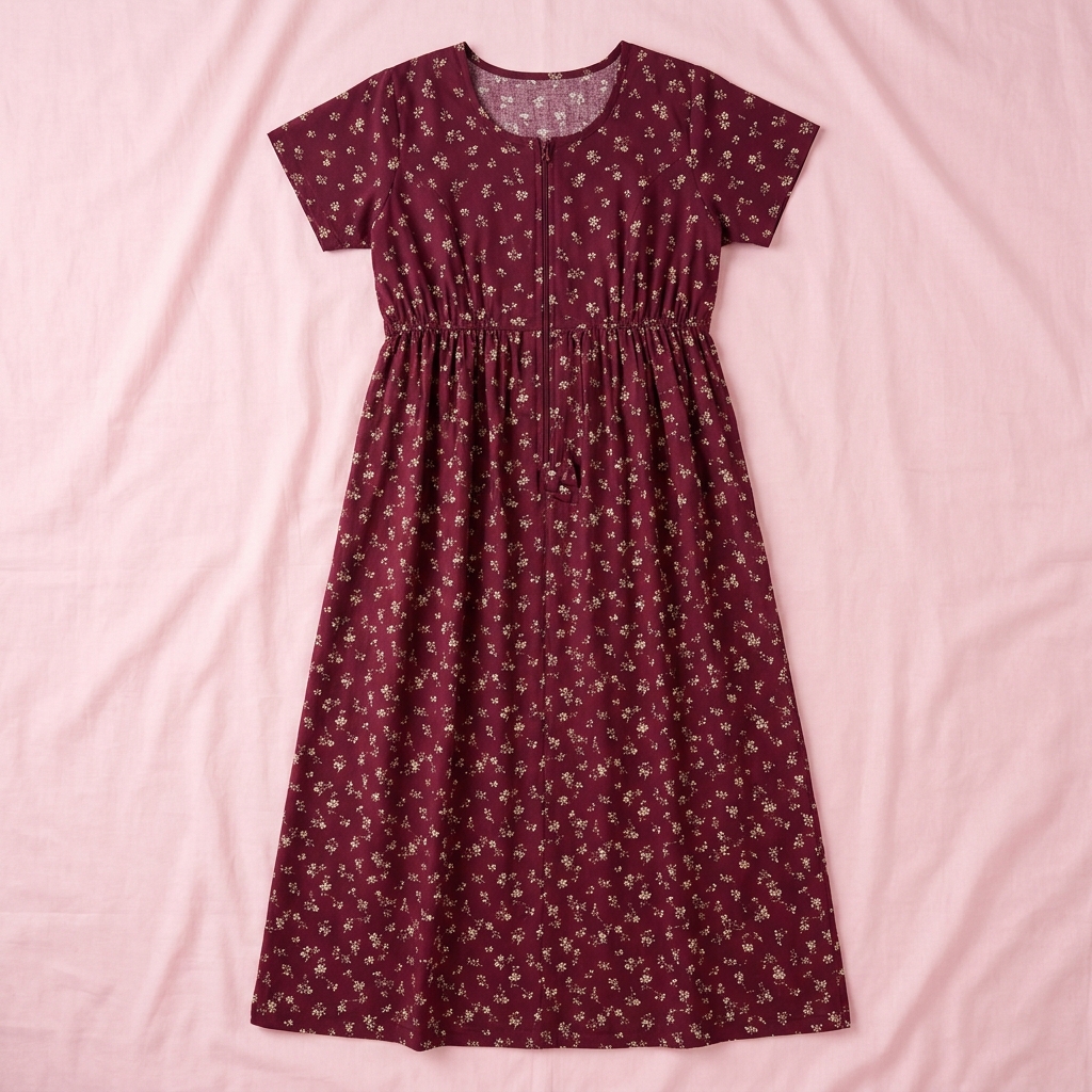 Feeding Nighty - Maroon Floral