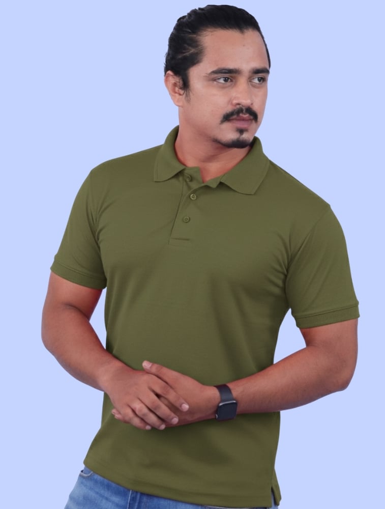 Olive Green Dri Fit Mars Polo Half Sleeve 200GSM T-shirts