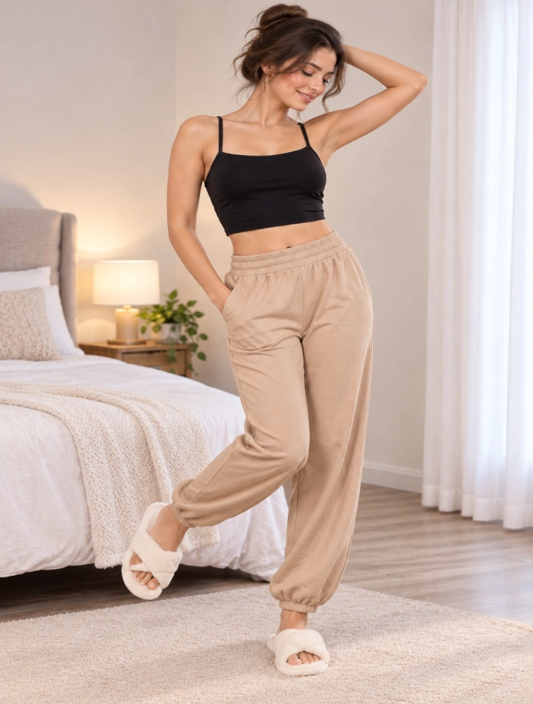 Beige Cuddle Up Jogger