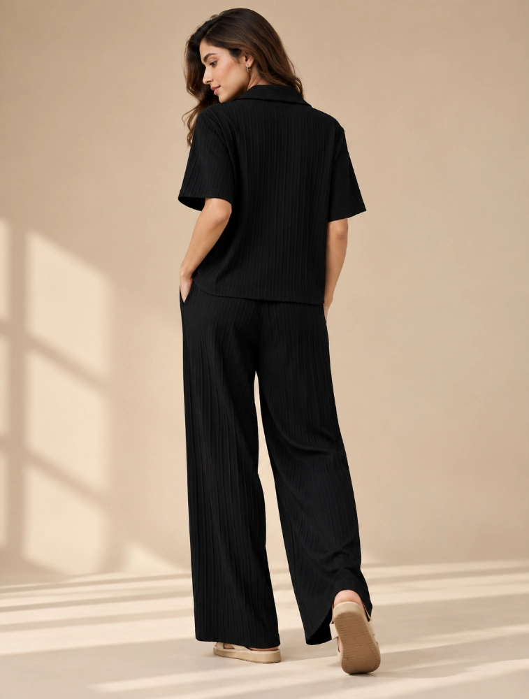 Black Trending Womens Long Coord Set
