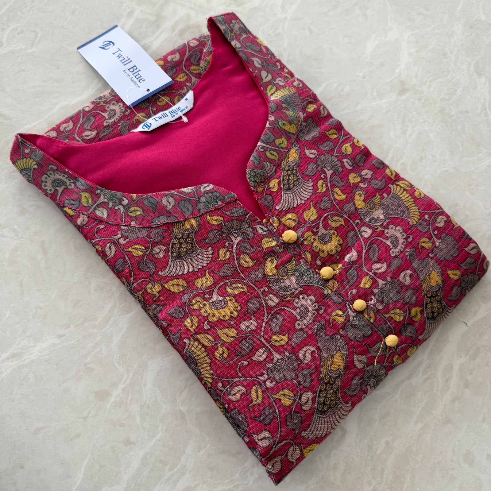 Digital Tissue Kurti with lining  - 263e01b9 8637 4939 8eb4 7c887d0f54e4