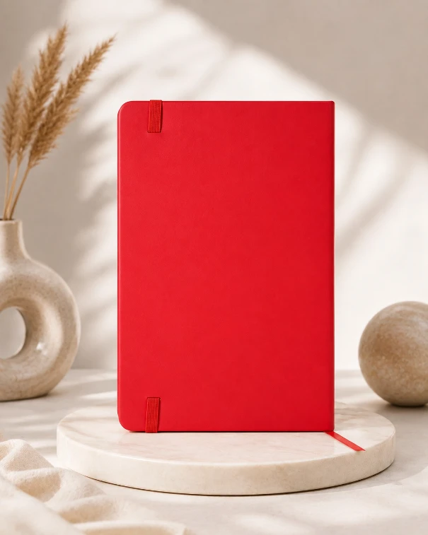 Red Premium Solid Cover Magnetic Pen Diary