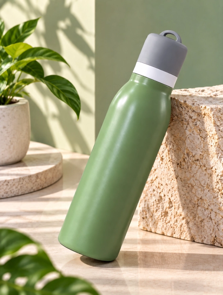 Matte Olive Green Premium Double Walled Vacuum Insulated Water Bottle