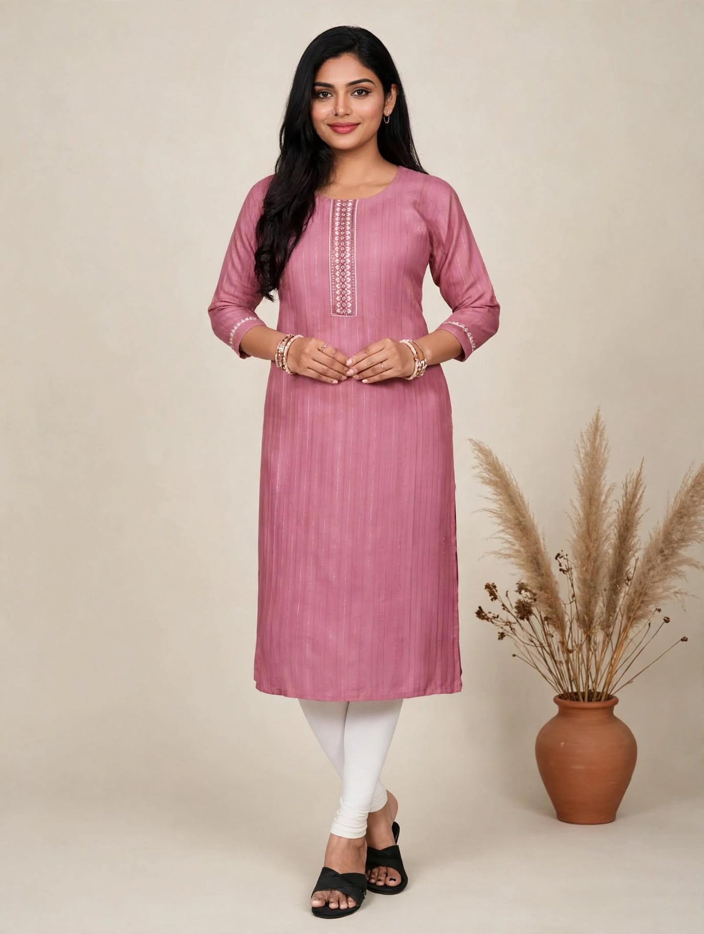 women  straight cut kurta - Style 3