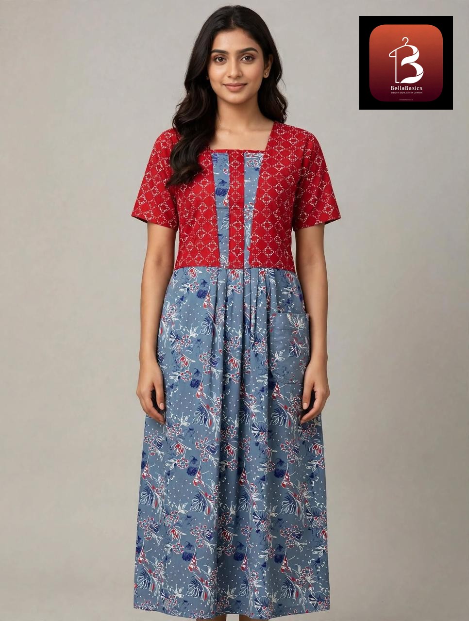 Women's Premium - Frock Nighty With zip and Front Pocket  - Style 2
