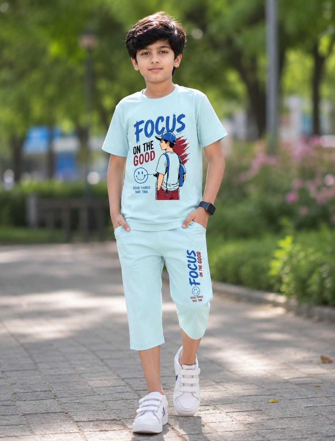Boys Cotton 3/4 Set (Bio Wash )  - 571d47a5 5313 447d a613 73c07c40f3ec