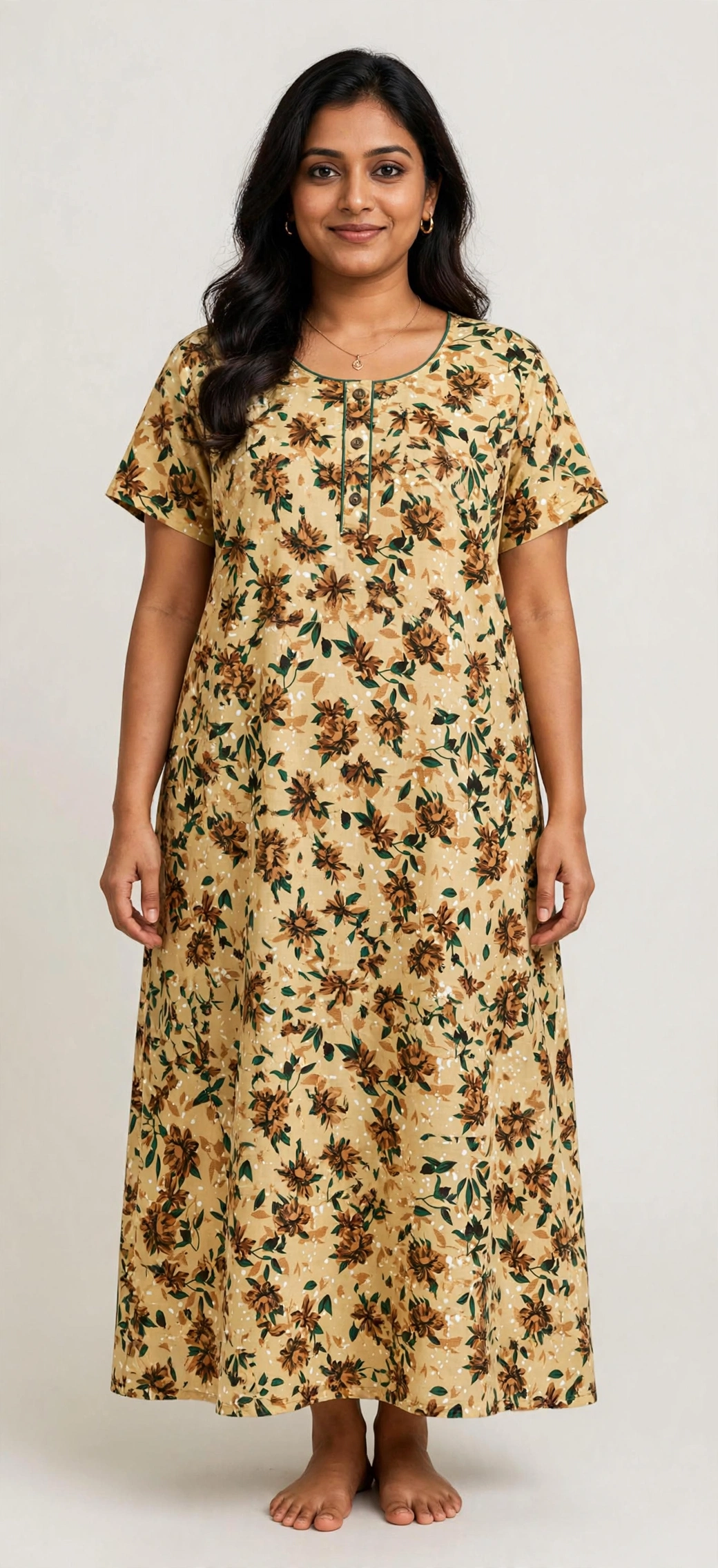 Women's Premium -Nighty with Centre zip - Style 8