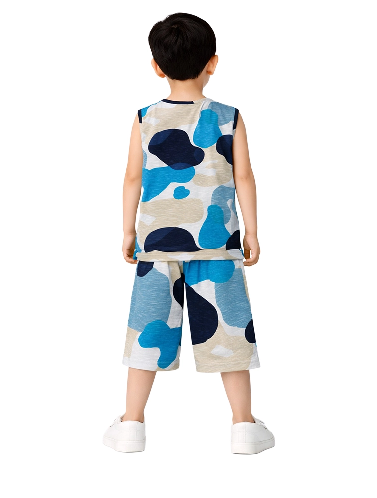 White Boys Printed Co ord Sets