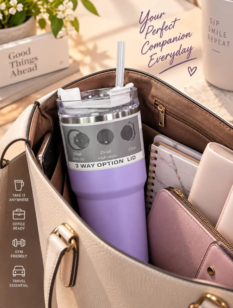 Beverage Cup Or Tumbler Purple 600ML