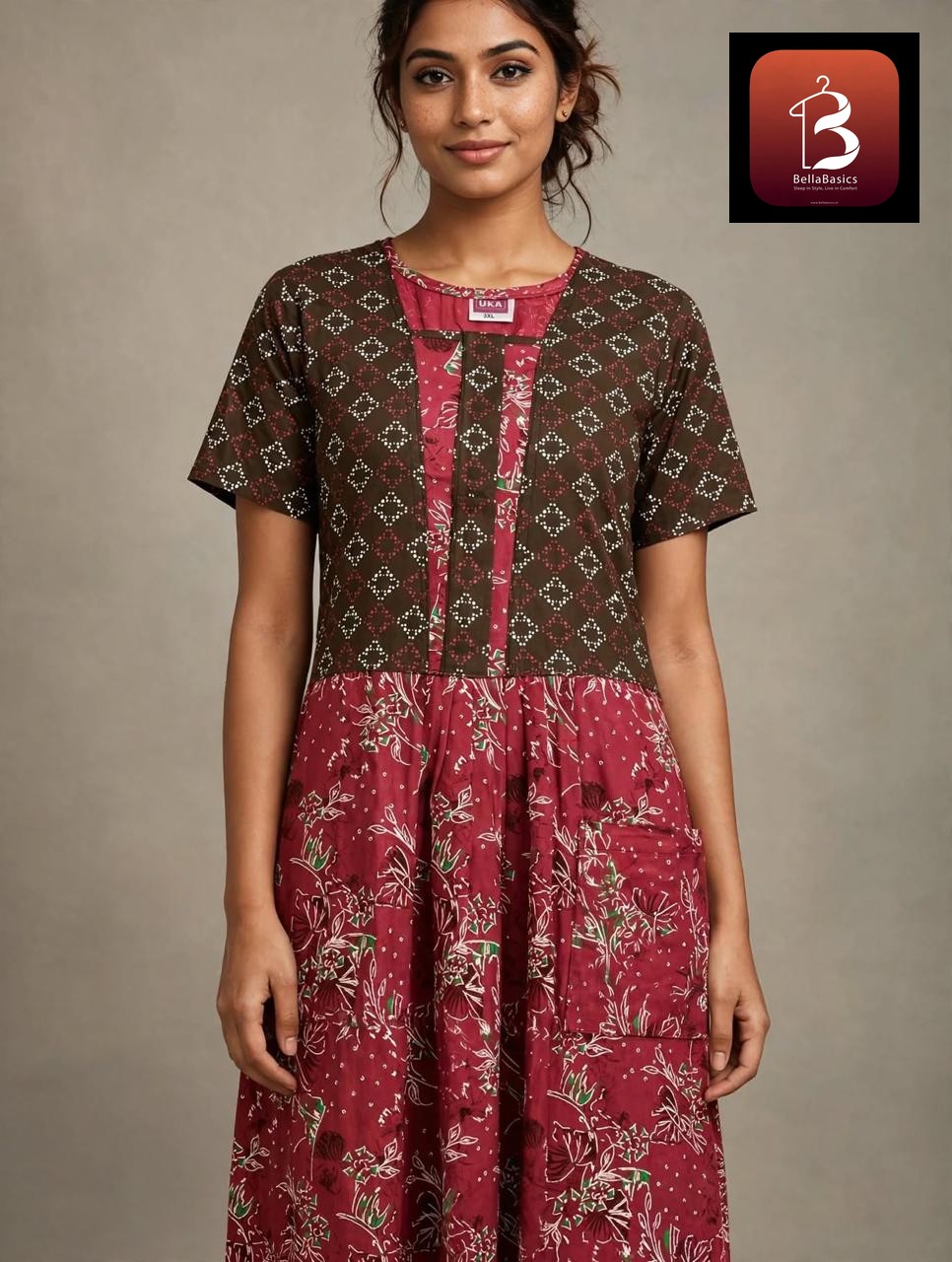 Women's Premium - Frock Nighty With zip and Front Pocket  - Style 5