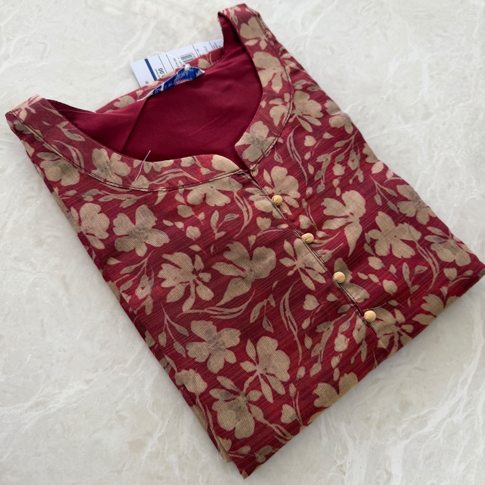 Digital Tissue Kurti with lining  - 8978f45d de21 406c a8ec 35ab3bb2f165