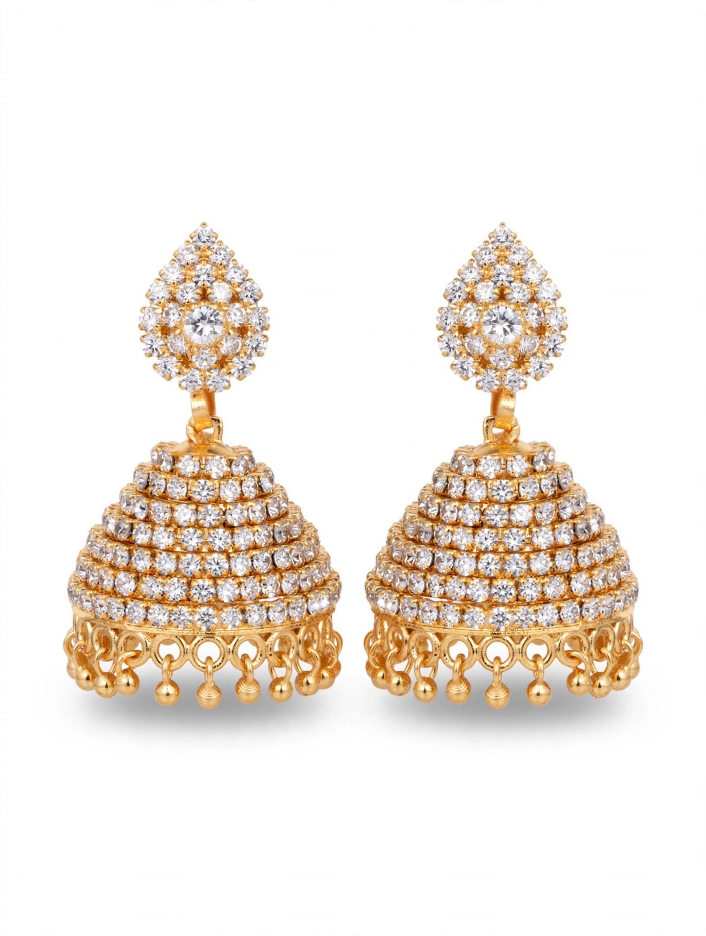 Stone Jumkas ( Gold Plated )  - Style 1