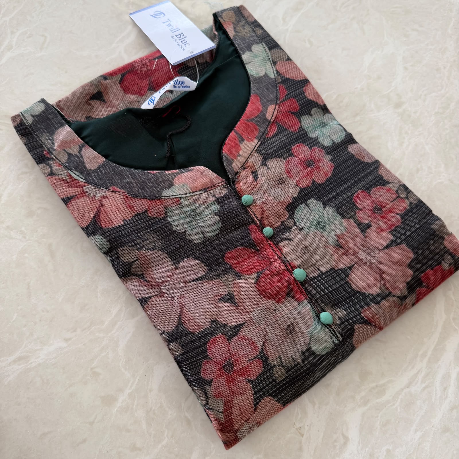 Digital Tissue Kurti with lining  - 13dde80a 43ca 46bb 8d0c f6590fafb8a2