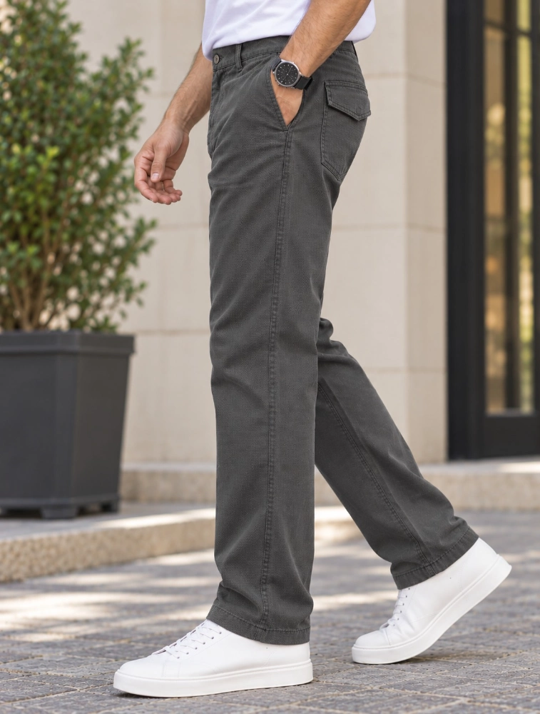 Olive Green Mens Slim Fit Chino