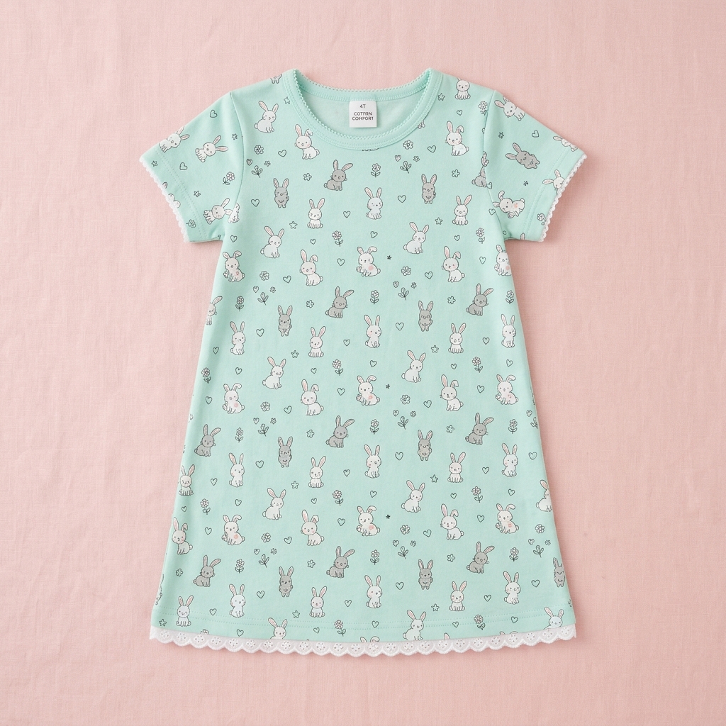 Kids Nighty - Mint Bunny