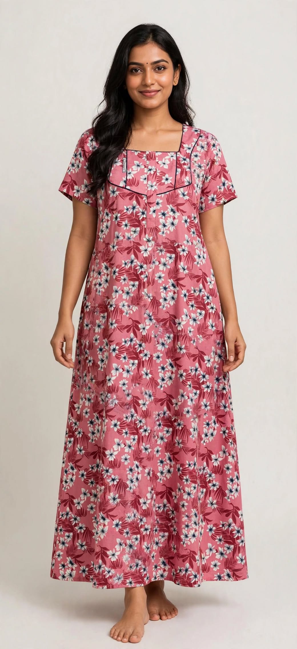 Women's Premium -Nighty with Centre zip - Style 4