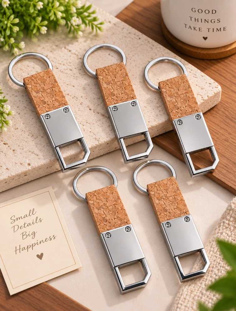Bamboo Opener Stone Pattern Premium Key chain Pack of 5