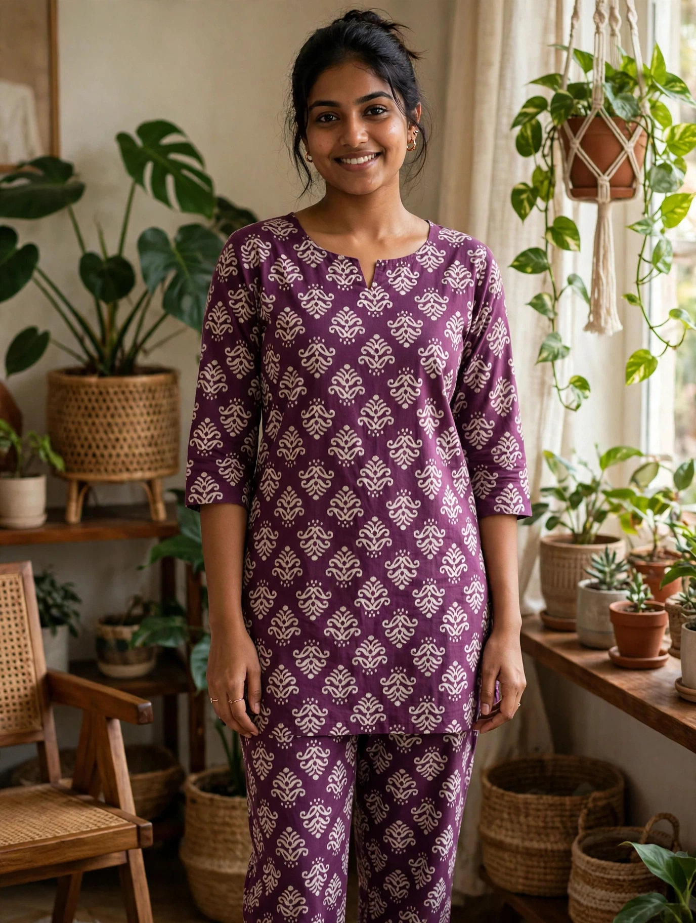 Women's Premium - night pyjama without zip - Style 3