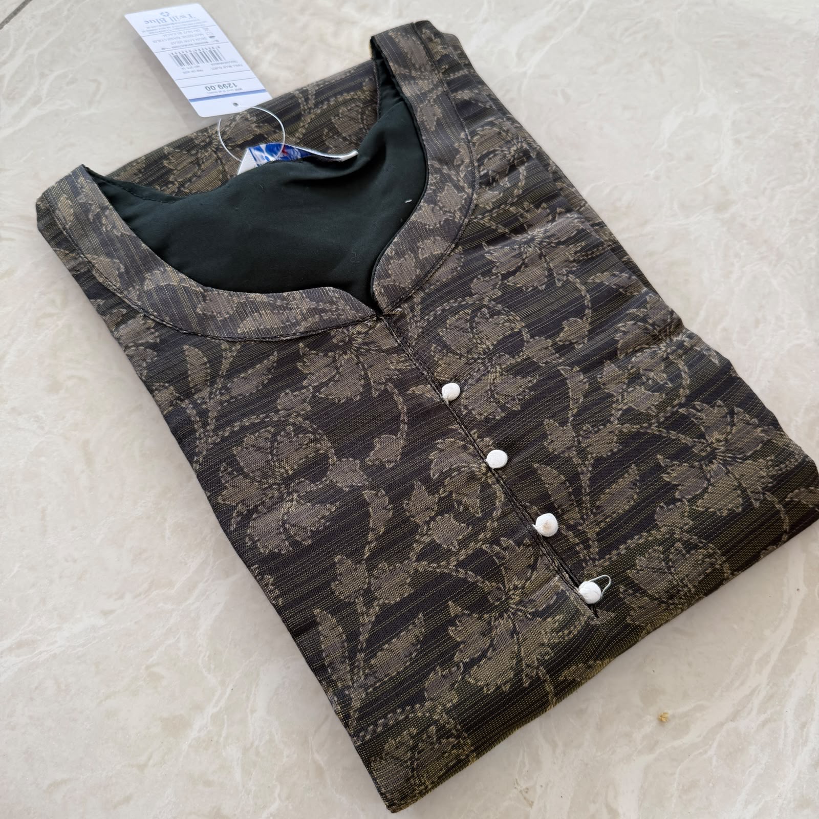 Digital Tissue Kurti with lining  - 067f8776 050b 442c a497 f56c4742ca04